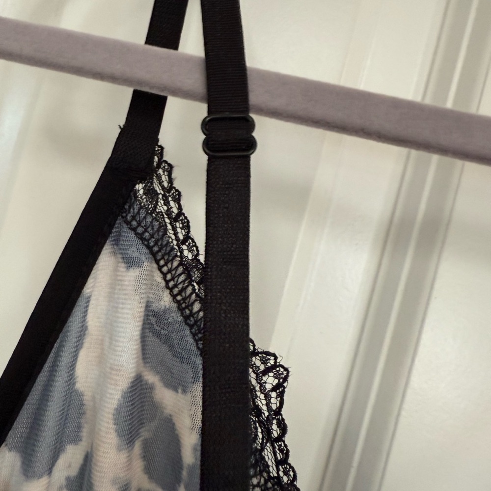 SHEIN Leopard Print Chemise Brown and Black Lace Trim - Picture 5 of 5